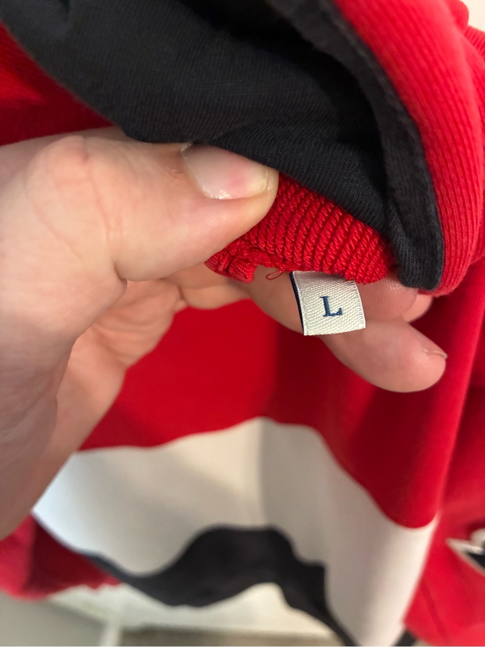 Moncler Men’s Red White and Black Colorblock Hooded Sweatshirt - Picture 4 of 10